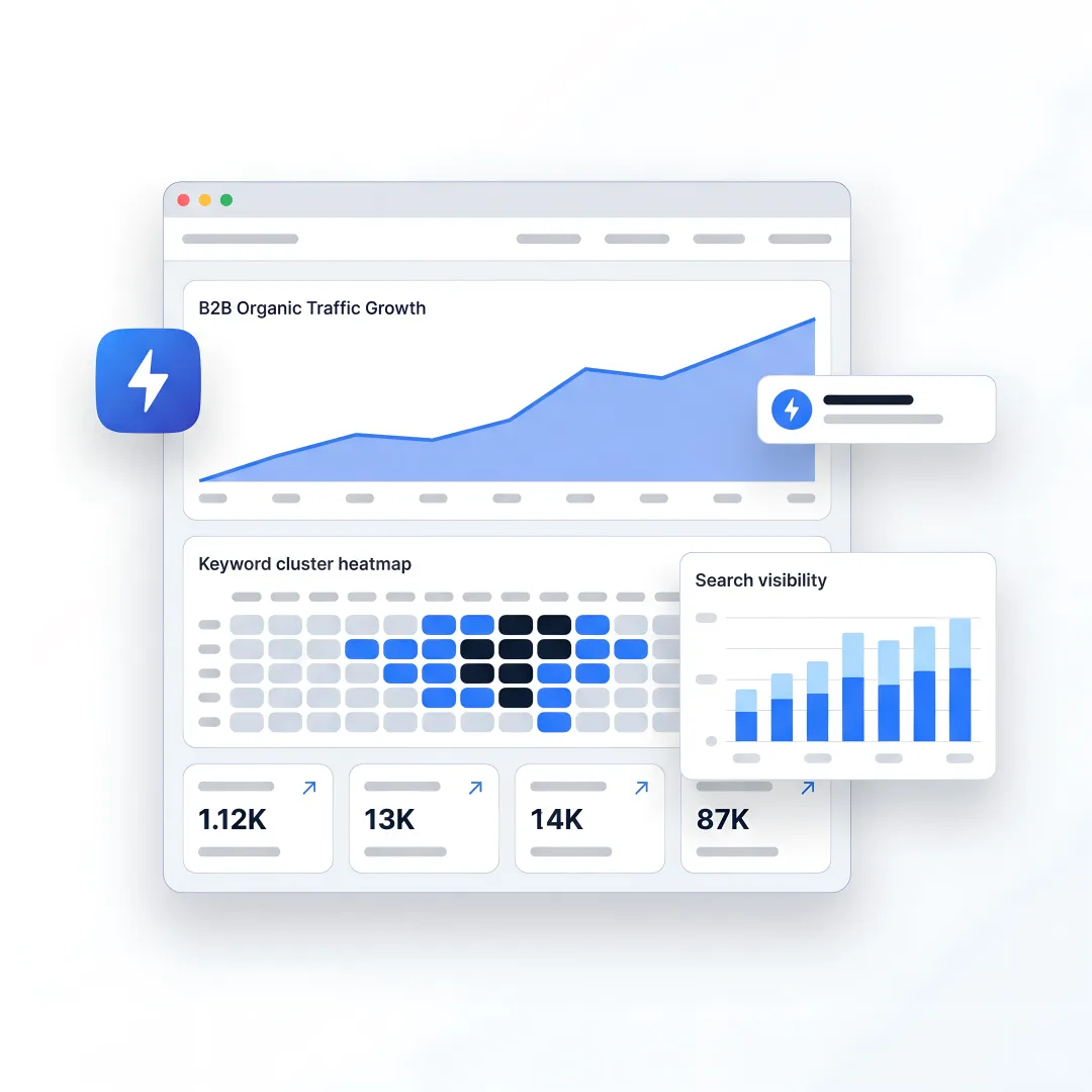 B2B SEO growth dashboard