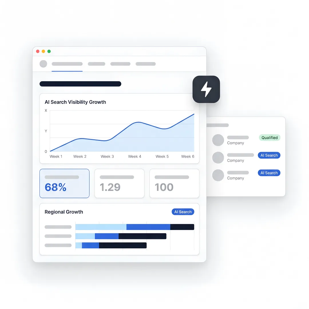 SEO dashboard for B2B manufacturing growth