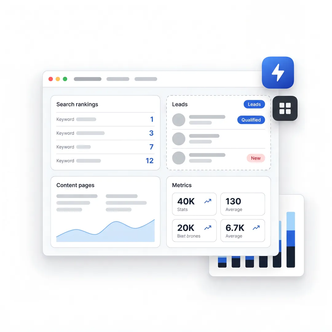 AI SEO dashboard for B2B manufacturers