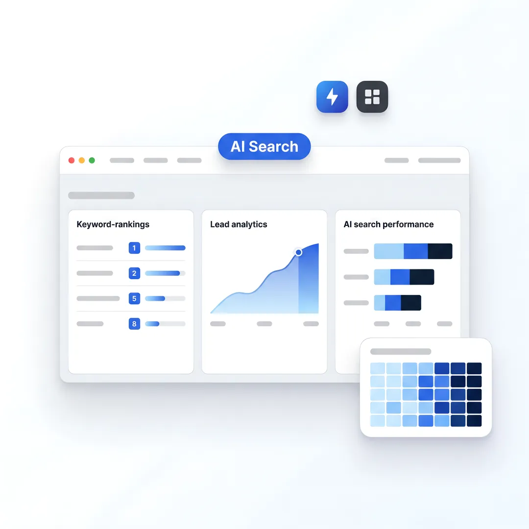 SEO strategist reviewing B2B growth dashboard