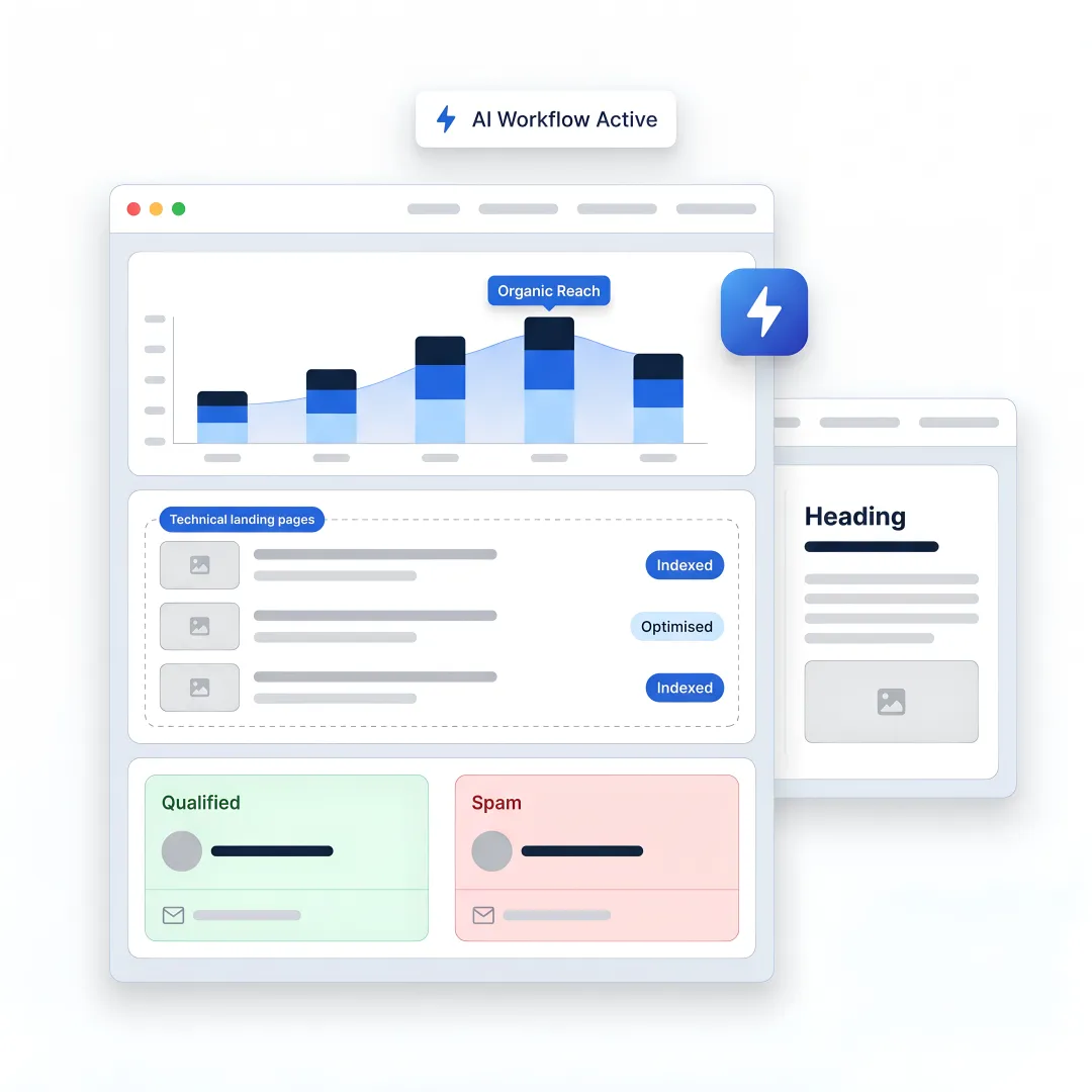 AI SEO workflow for manufacturers