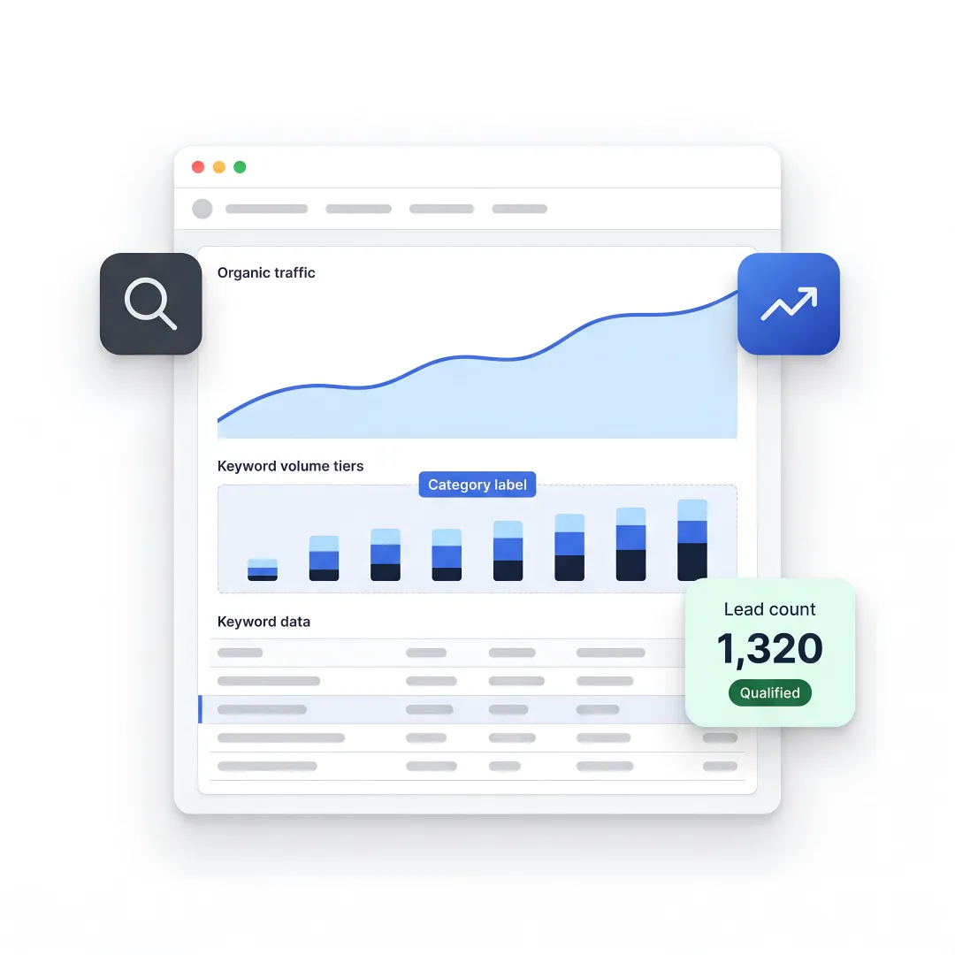 SEO strategist reviewing analytics dashboard