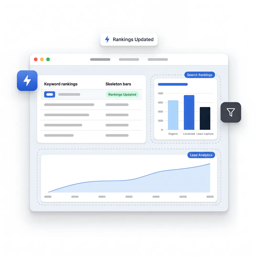 Industrial SEO dashboard for Akron manufacturers