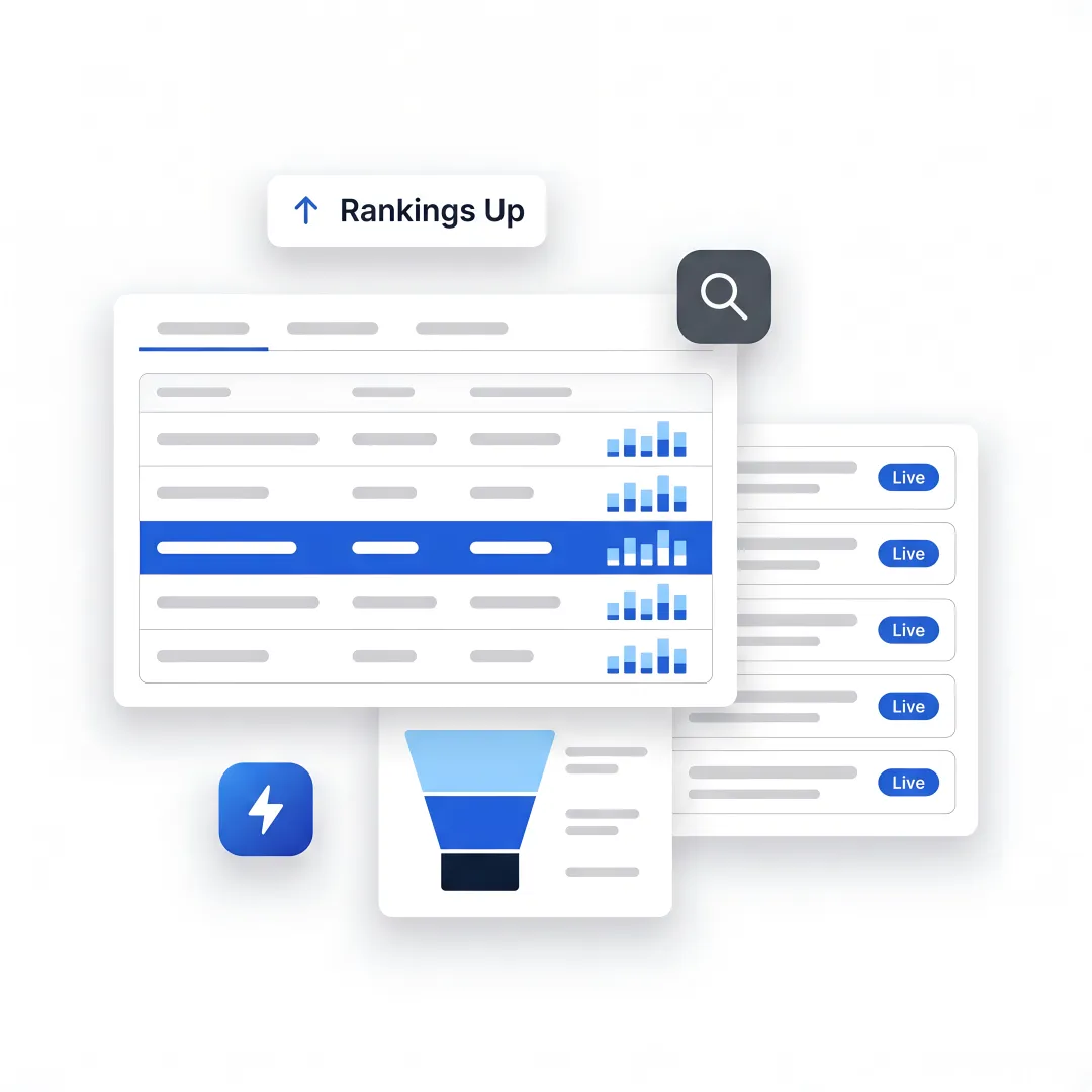 SEO team planning a B2B lead generation process