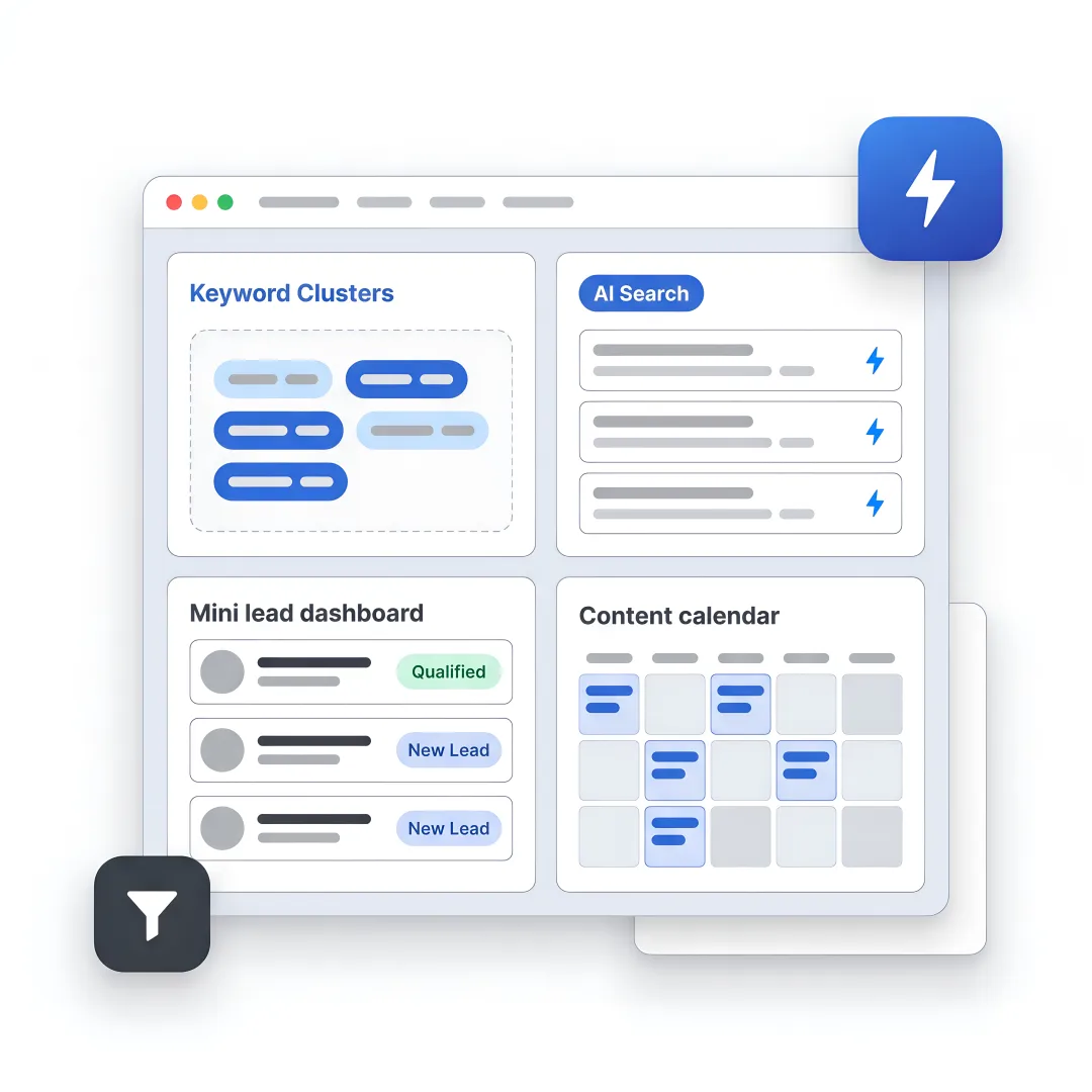 SEO team reviewing B2B growth workflow