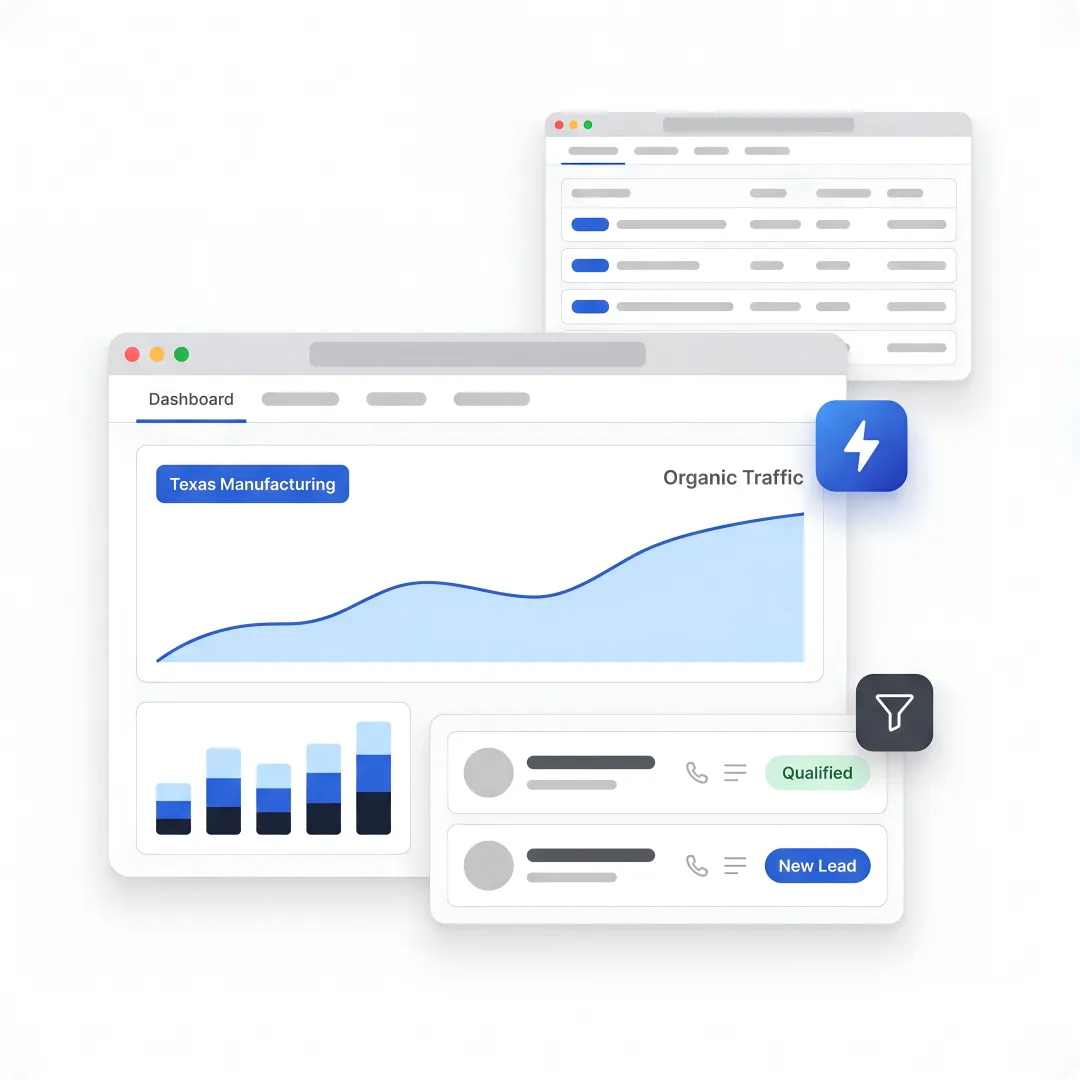 AI SEO strategy for Texas B2B manufacturers