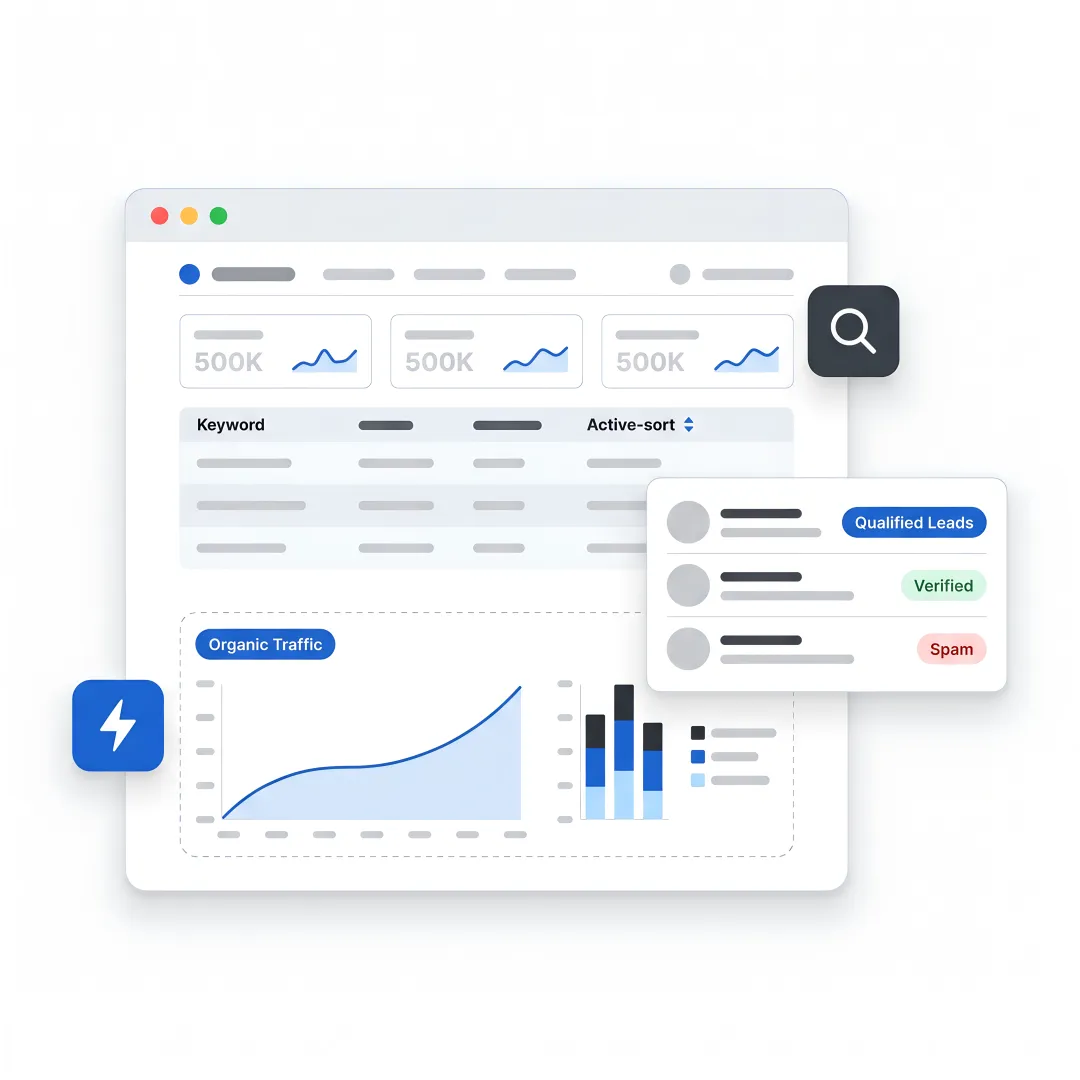Maryland B2B manufacturing SEO dashboard