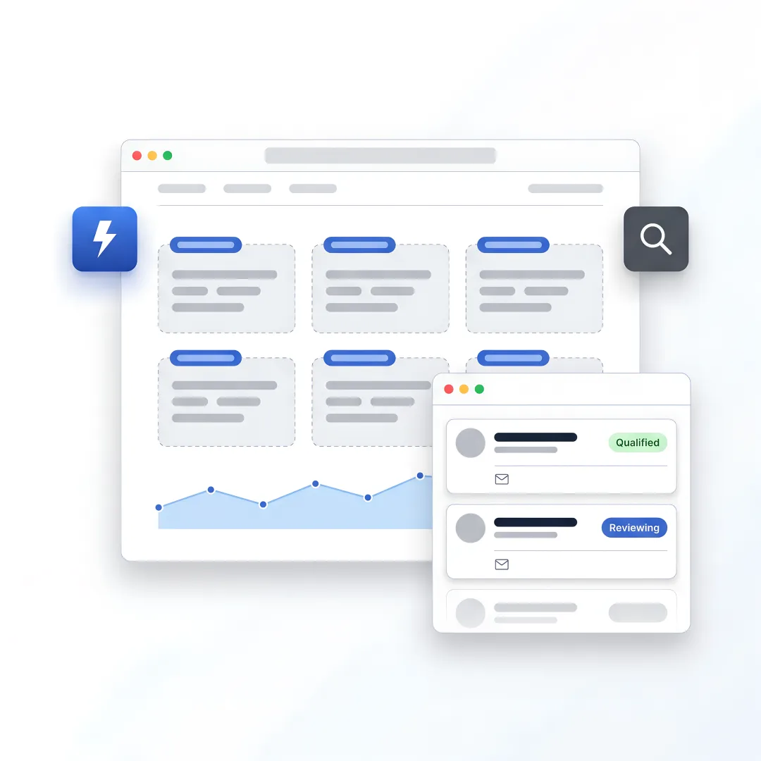 SEO strategist reviewing B2B growth dashboard