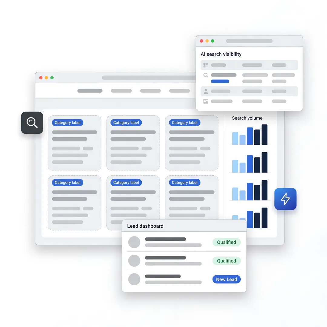 B2B SEO strategist reviewing industrial search performance dashboard