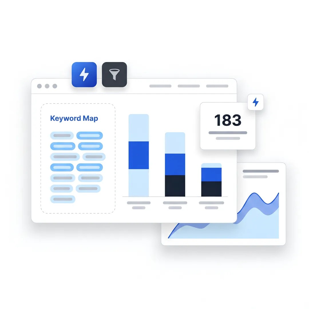 B2B SEO strategy dashboard and growth planning