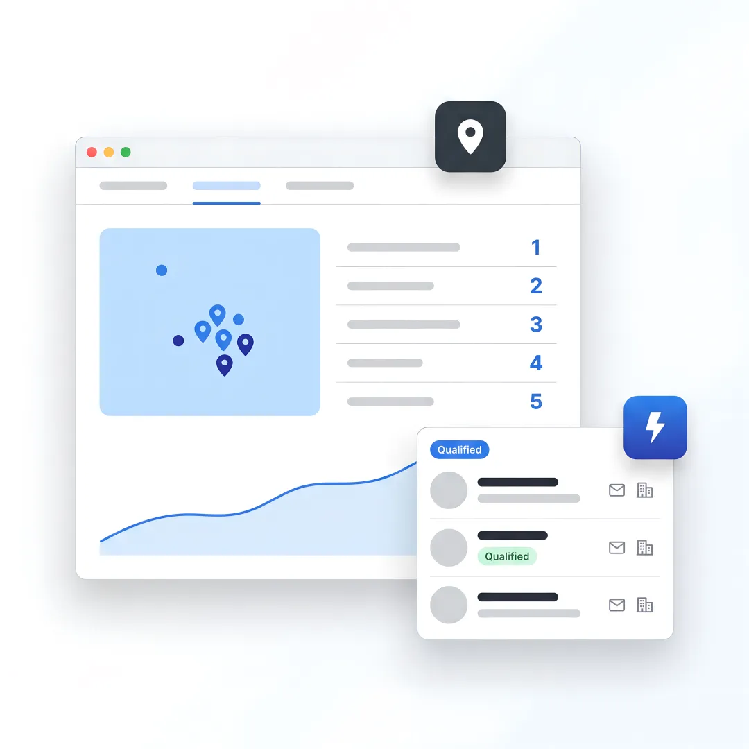 B2B local SEO dashboard for Washington DC