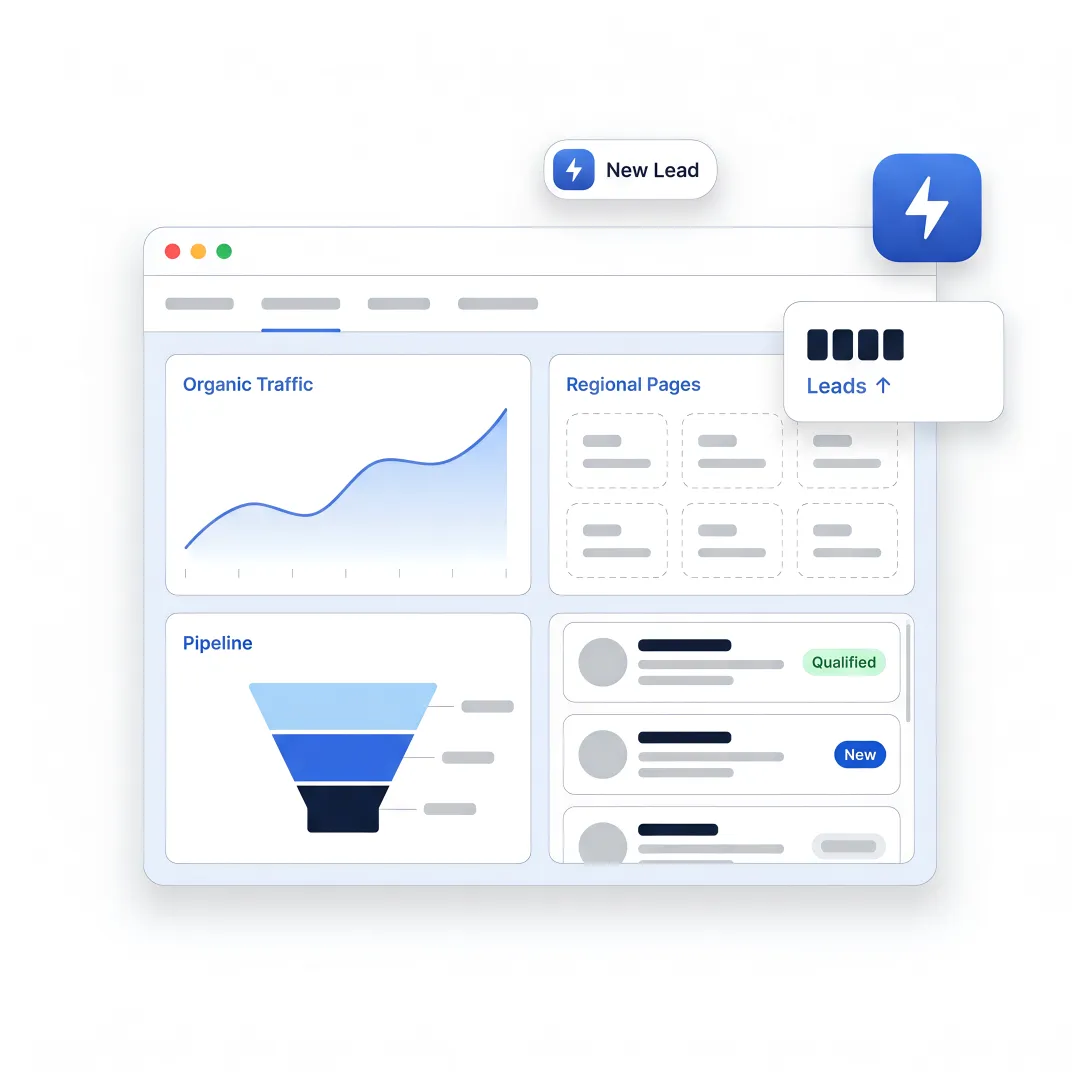 B2B inbound marketing dashboard for manufacturers