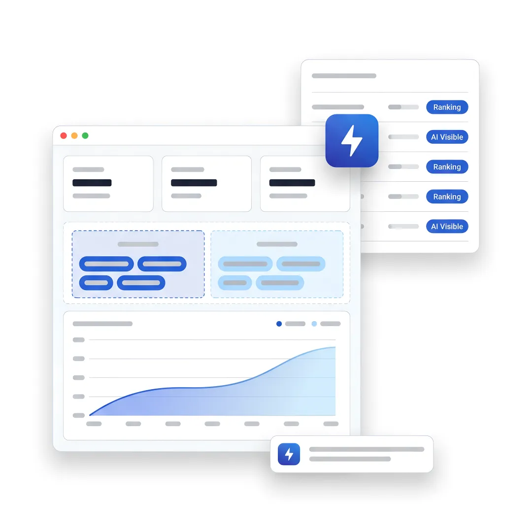 SEO strategist reviewing growth dashboard