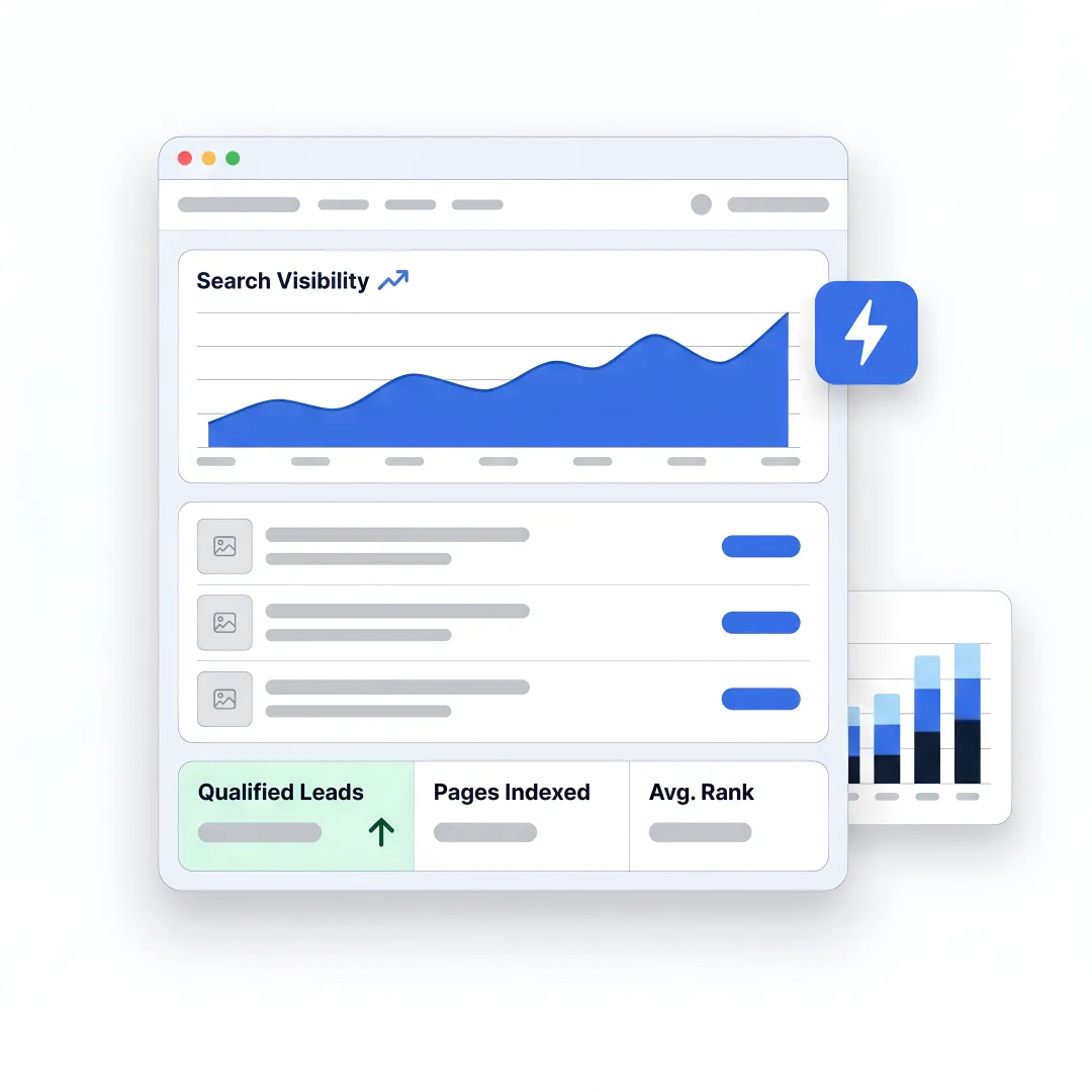 AI SEO dashboard for B2B manufacturers