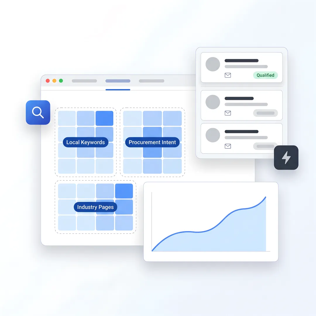 SEO strategist reviewing local search growth dashboard