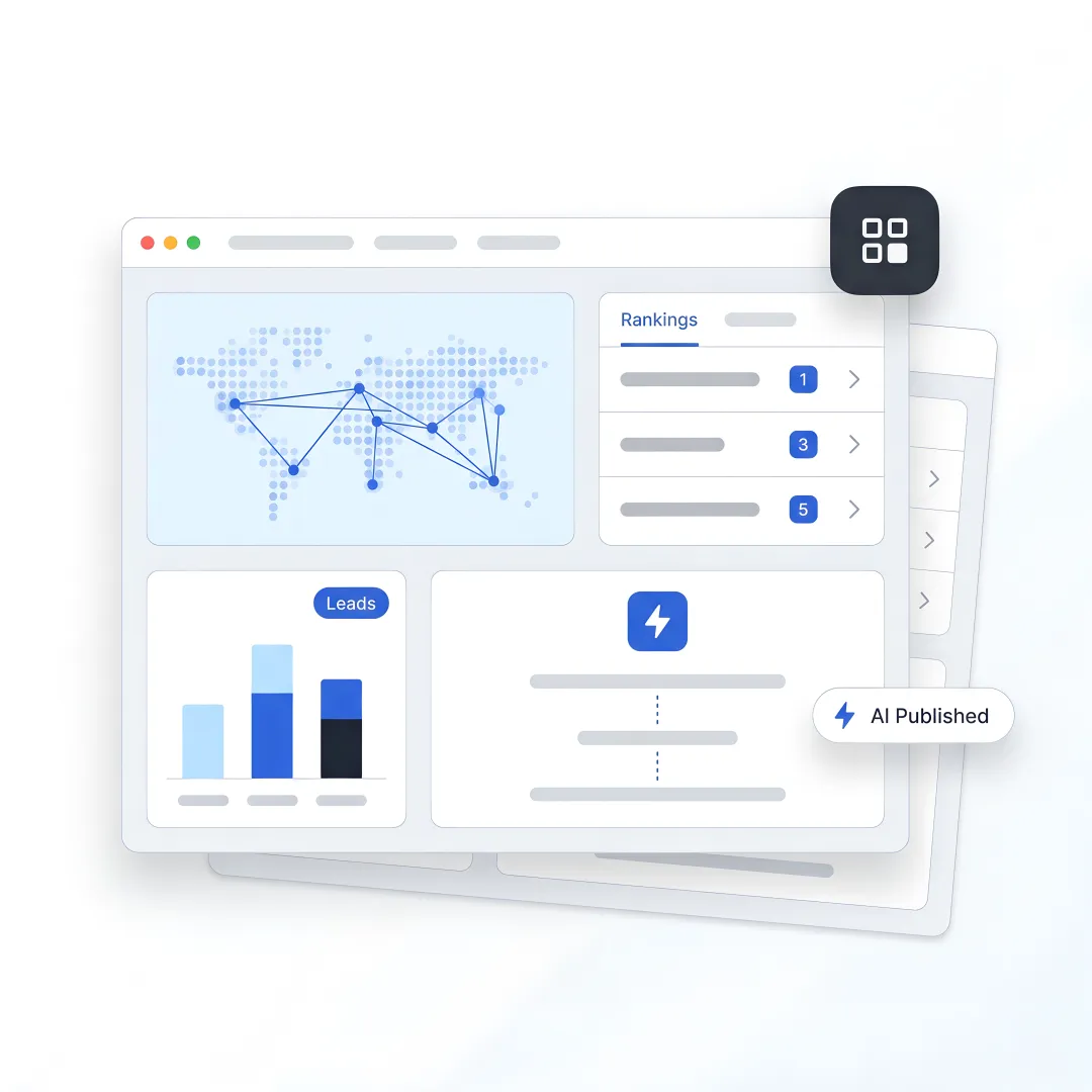 SEO strategist reviewing multi-location growth dashboard