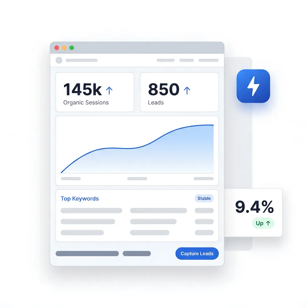Norfolk B2B SEO analytics dashboard
