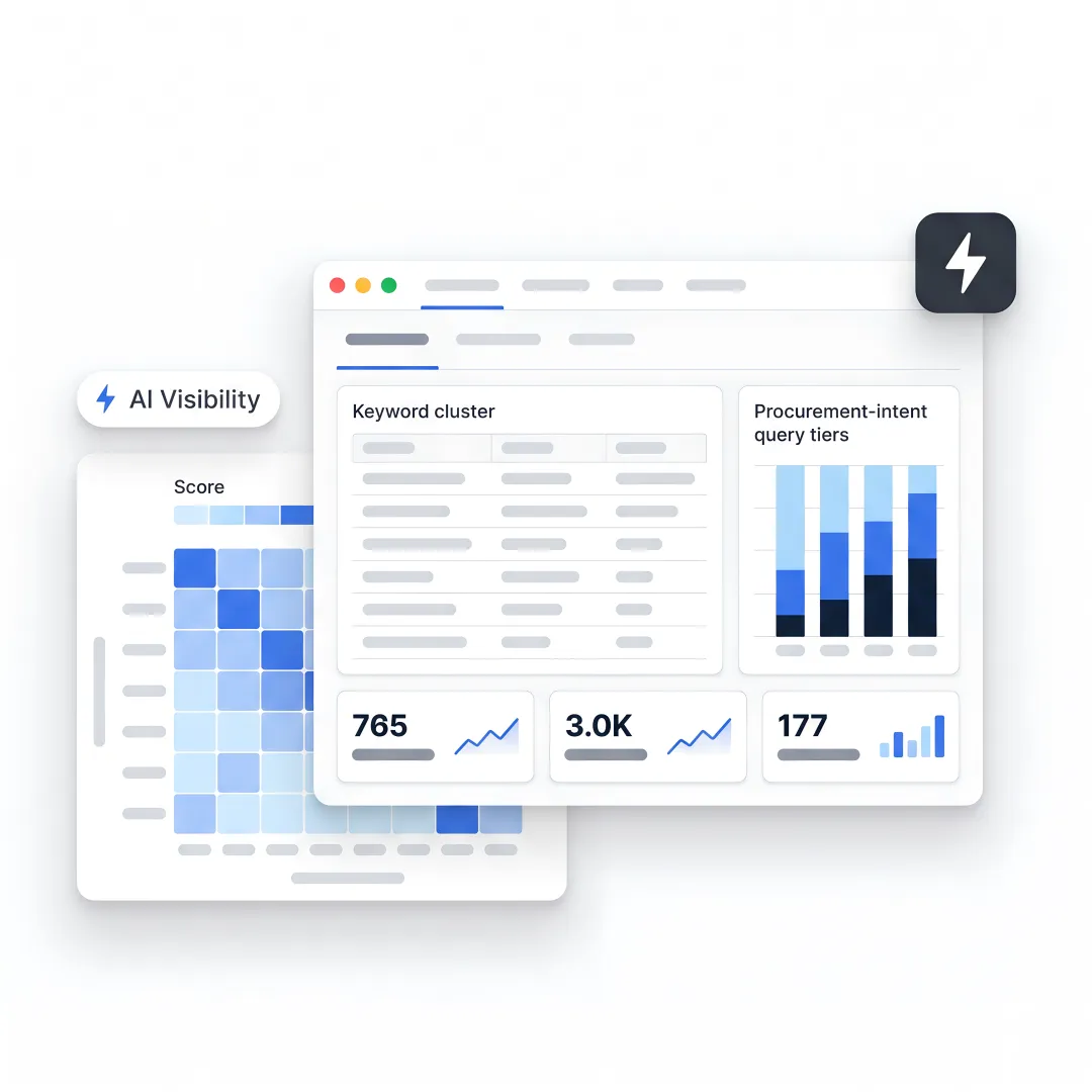 Team planning AI-powered inbound marketing workflow