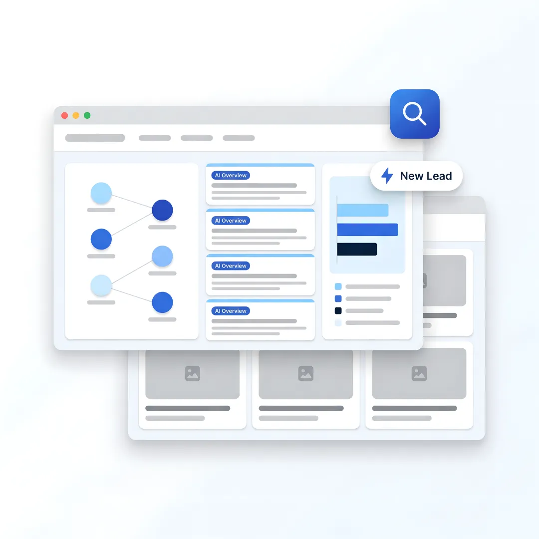 SEO strategist reviewing B2B search performance