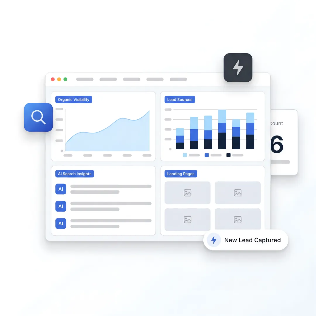 B2B SEO dashboard for Des Moines manufacturers
