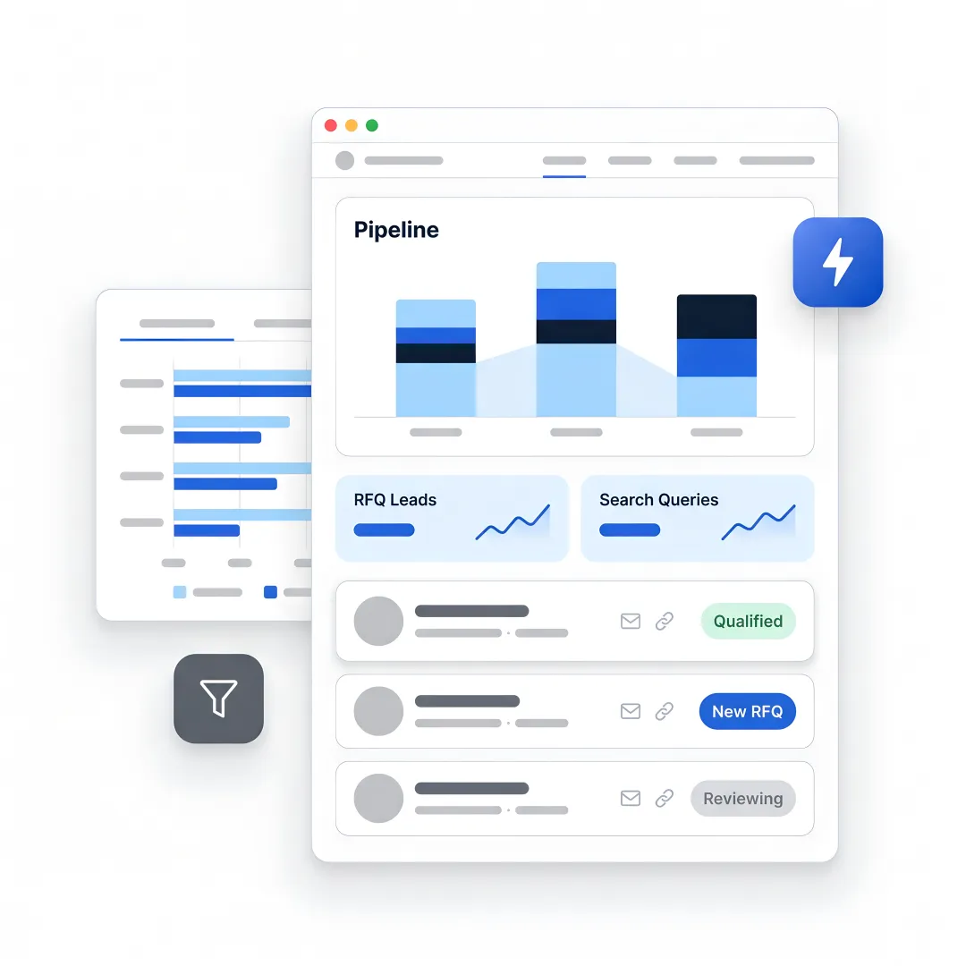 B2B lead generation dashboard for Denver manufacturers