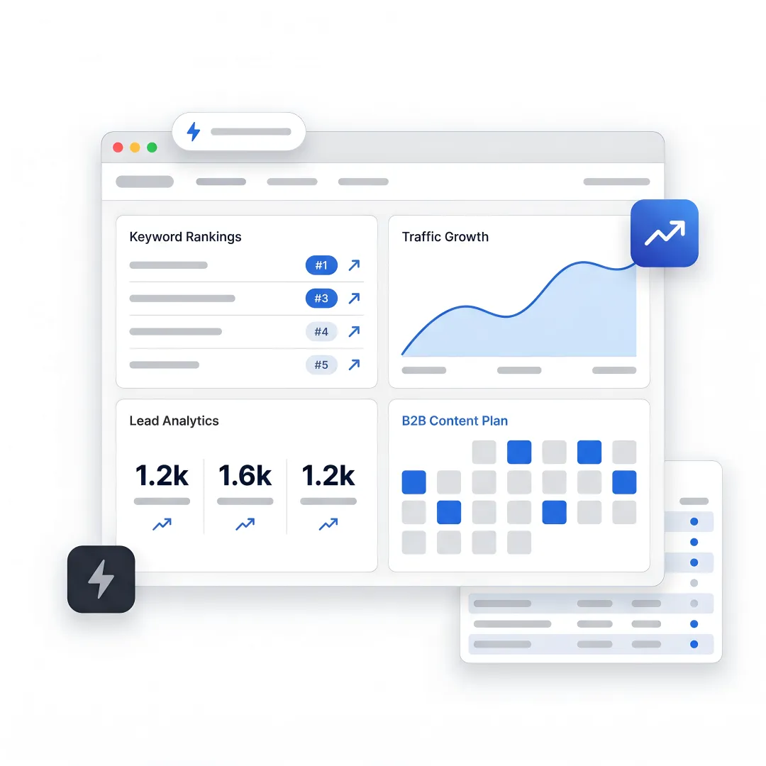 AI SEO dashboard for B2B growth