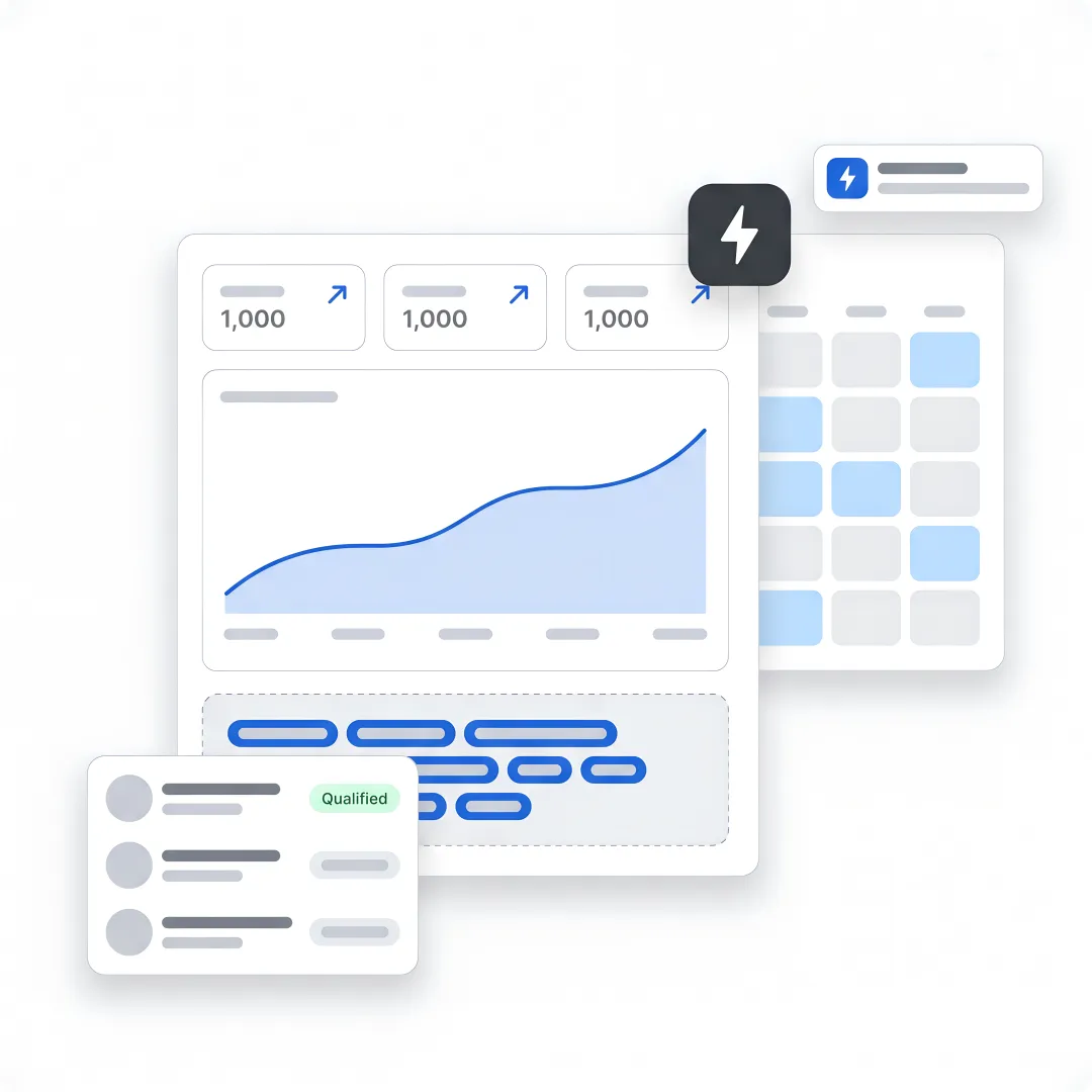 SEO strategist reviewing B2B growth dashboard