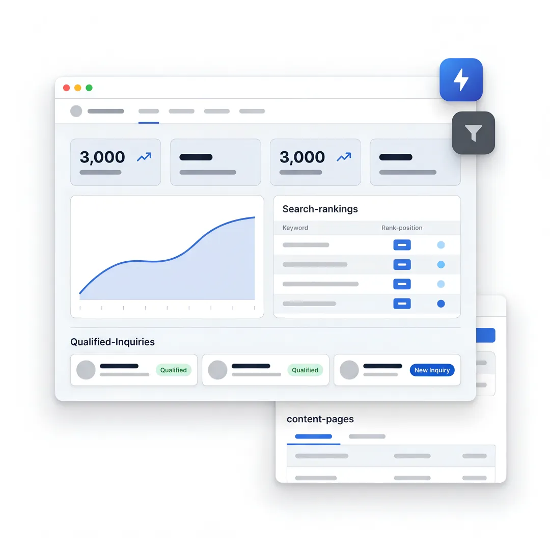 B2B SEO dashboard for Sarasota lead generation