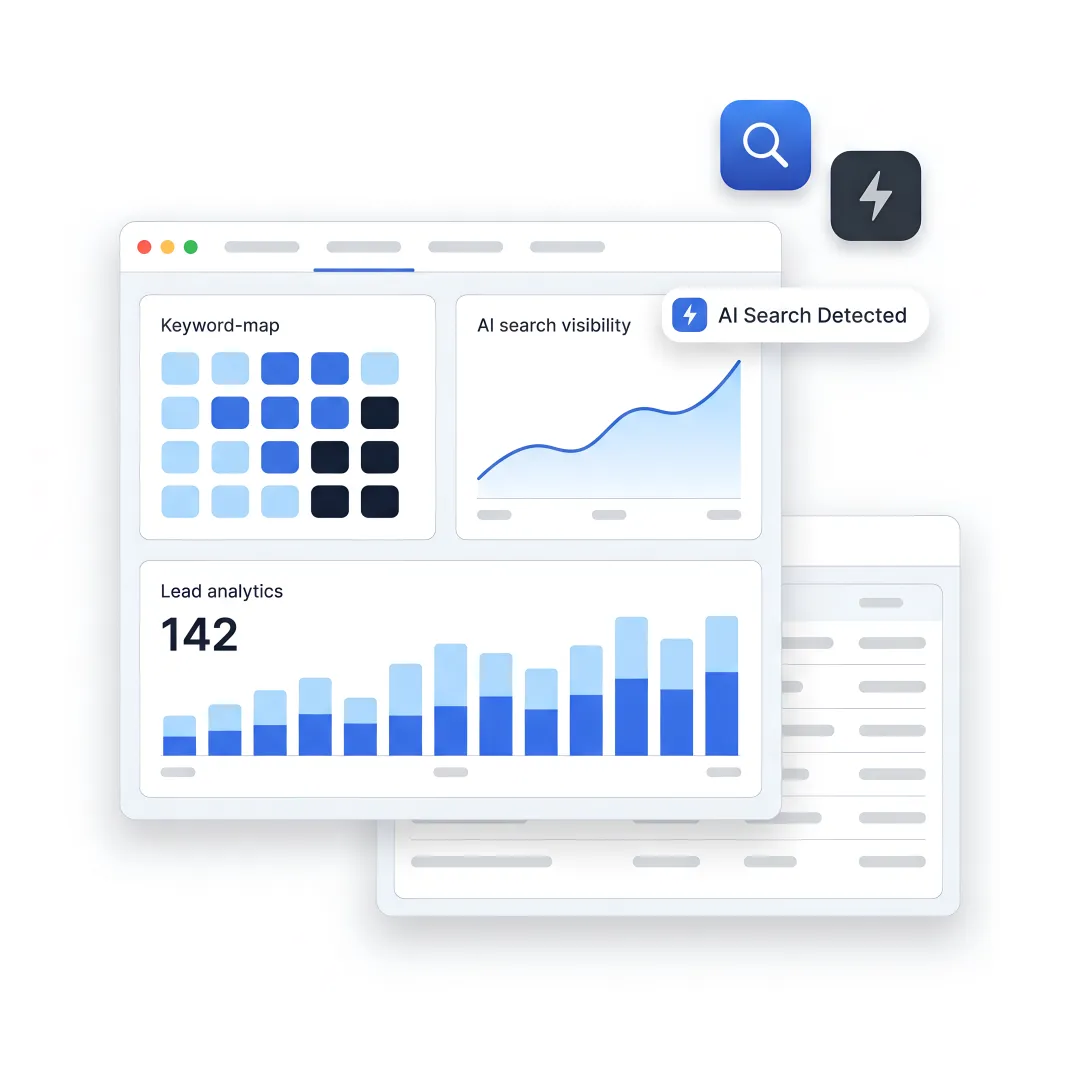 SEO strategist reviewing growth dashboard