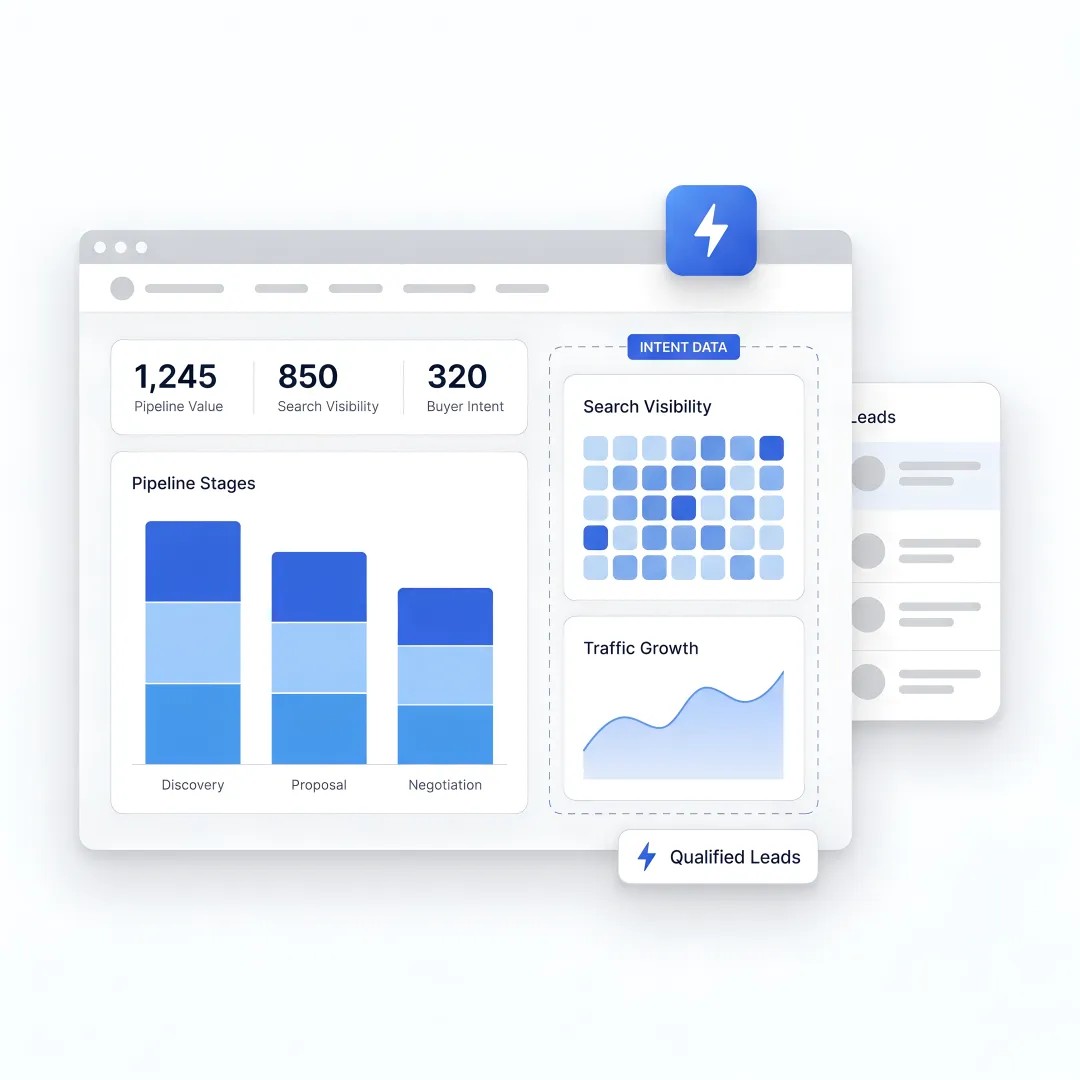 AI-powered B2B lead generation dashboard
