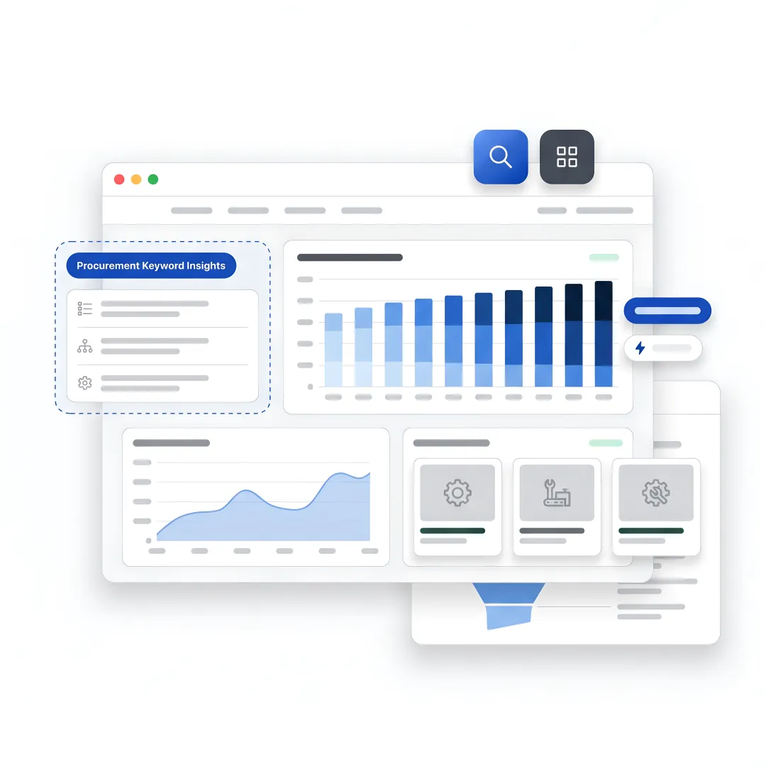 Heavy equipment manufacturing SEO dashboard