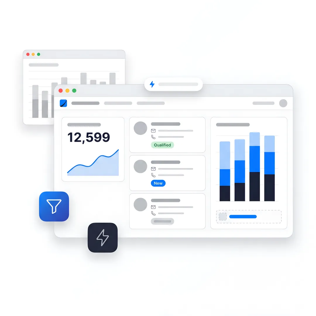 B2B lead generation dashboard