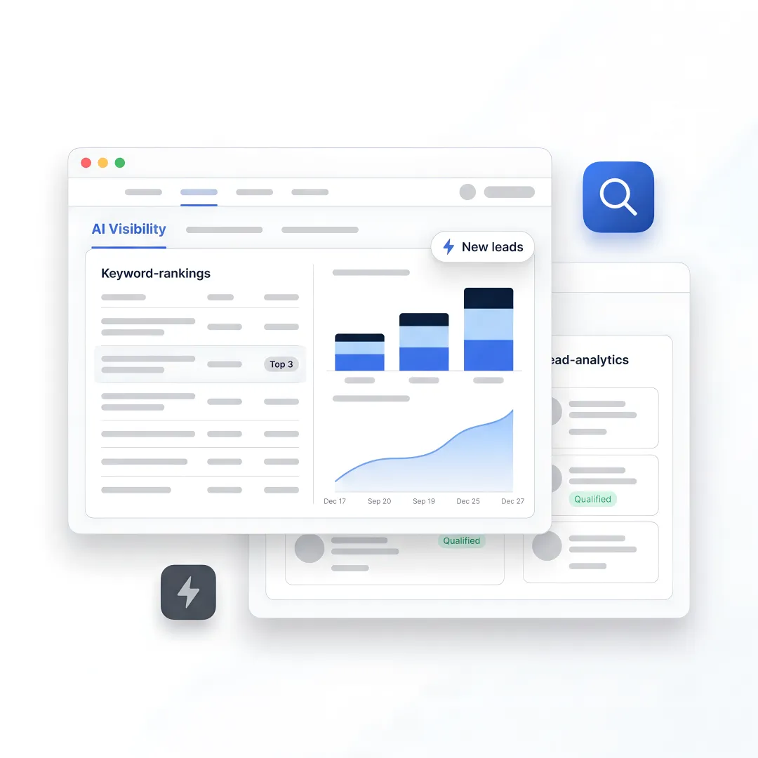 SEO strategist reviewing growth dashboard