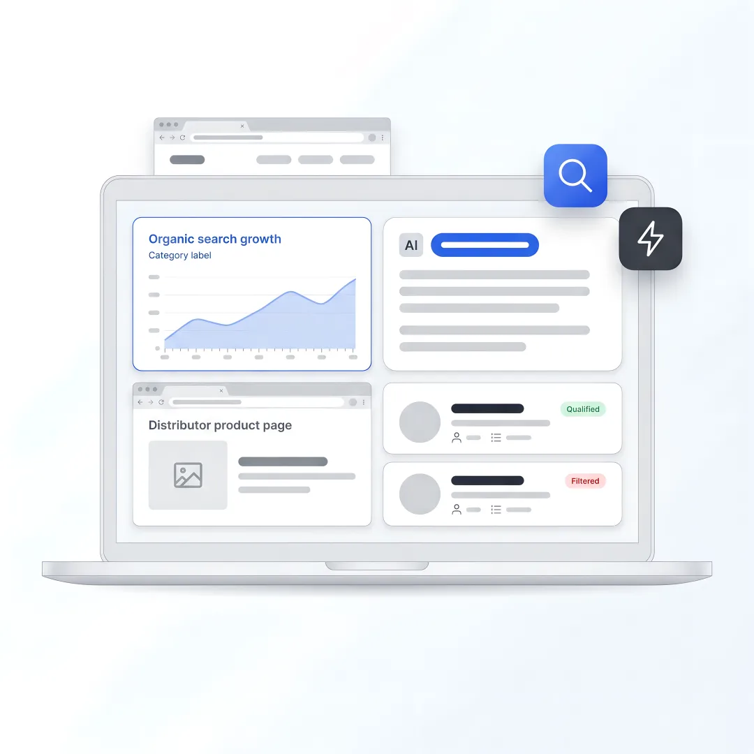 SEO dashboard for wholesalers and distributors