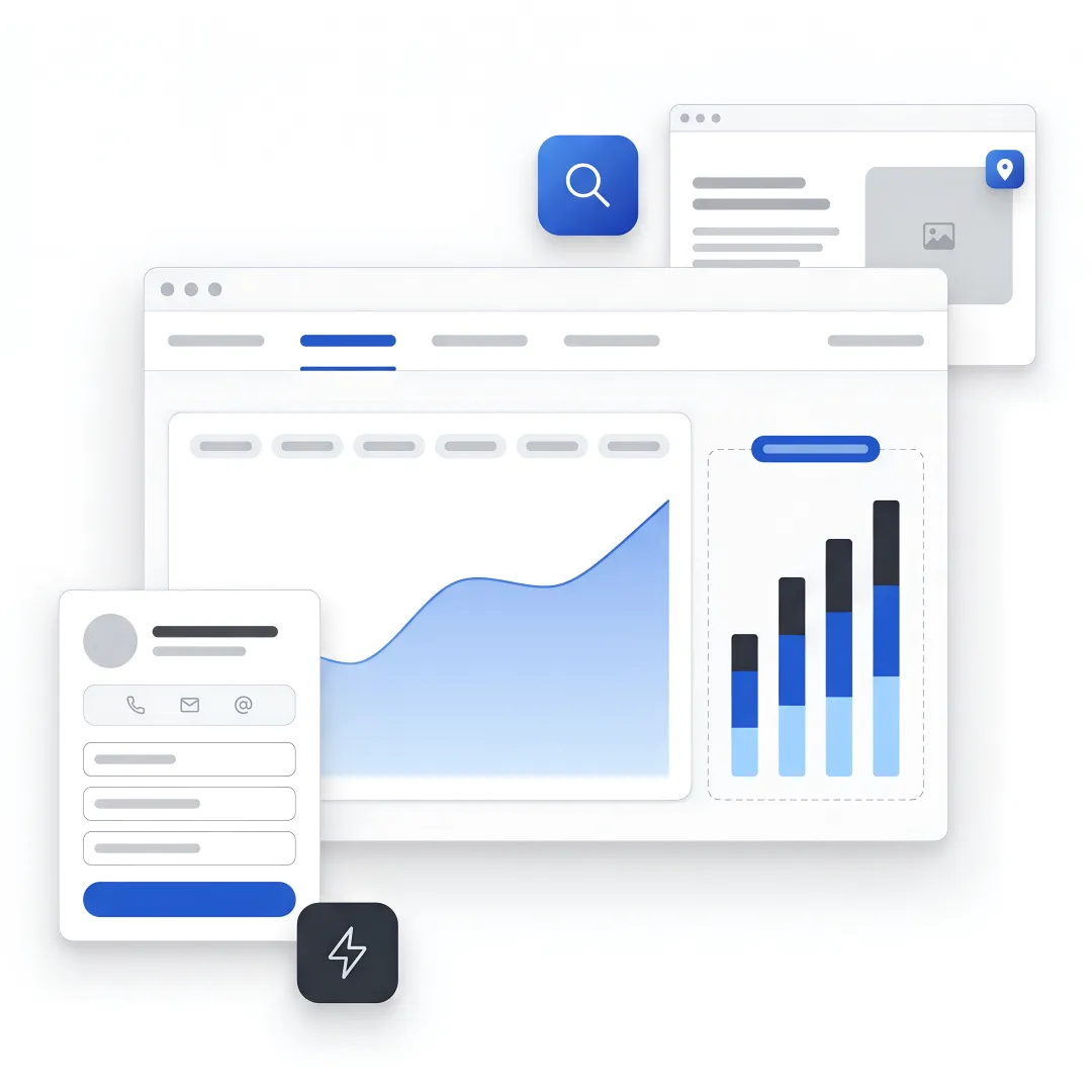 Local SEO strategy dashboard for Edmonton businesses
