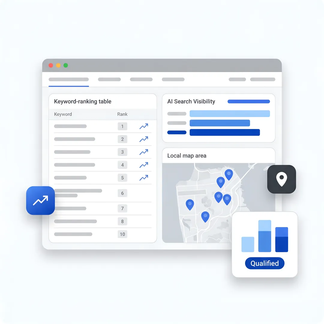 AI SEO dashboard for Chicago business growth