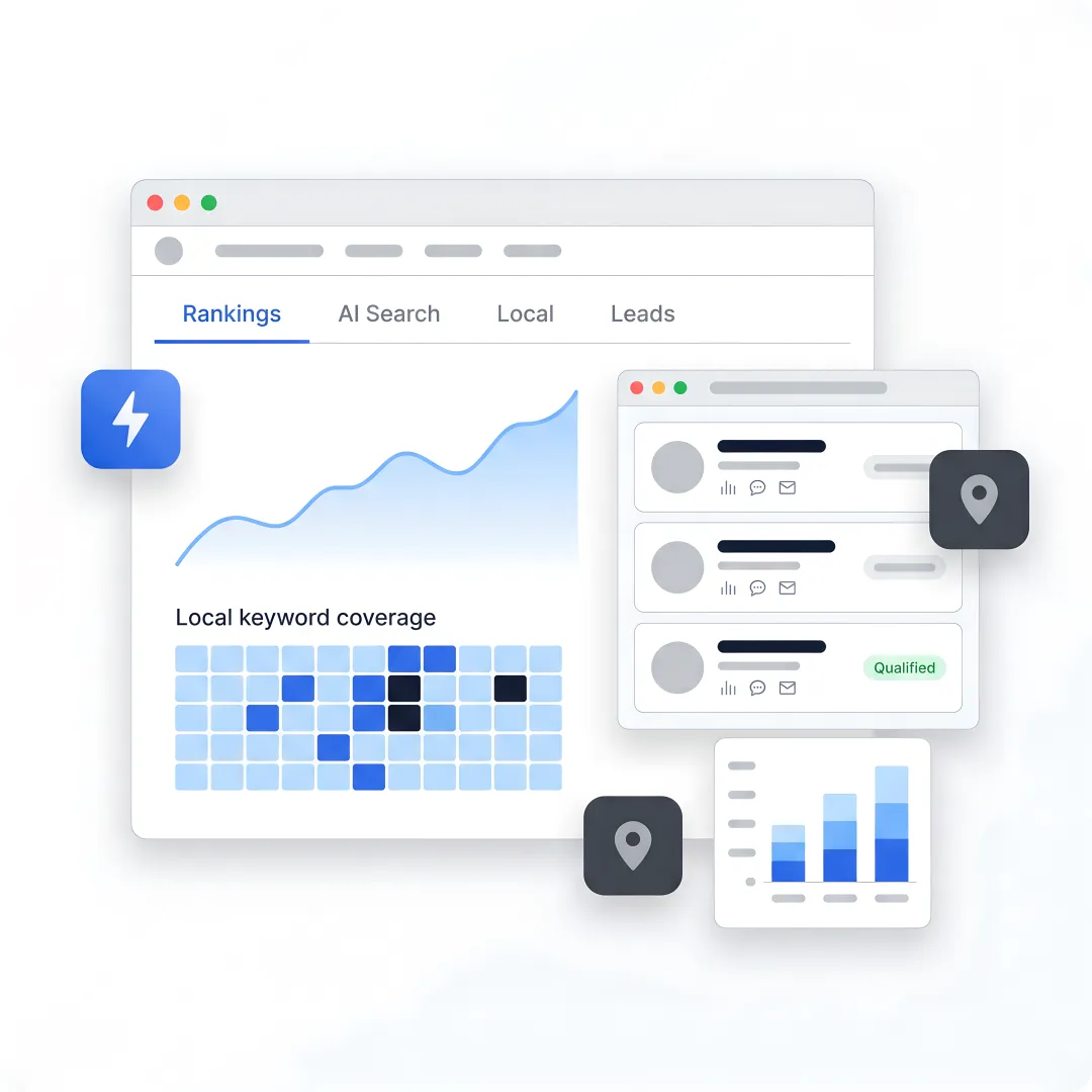 SEO team analyzing search performance dashboard