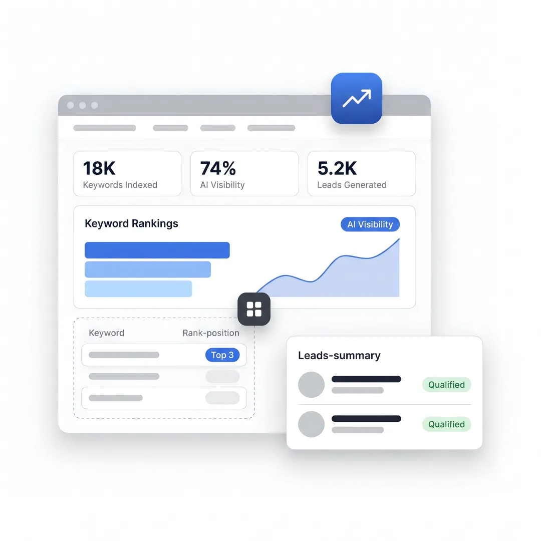 SEO strategist reviewing search analytics dashboard