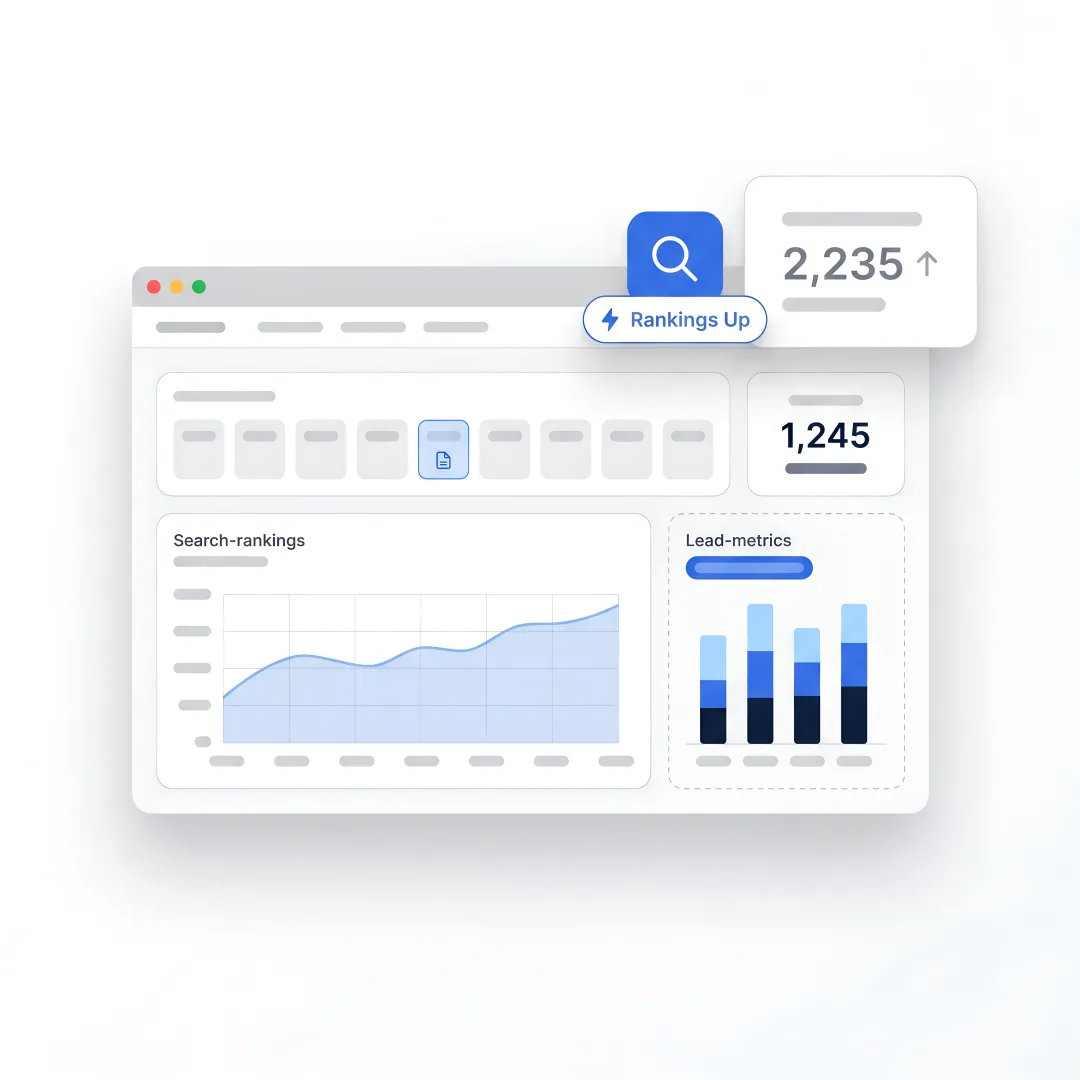 AI SEO dashboard and content workflow