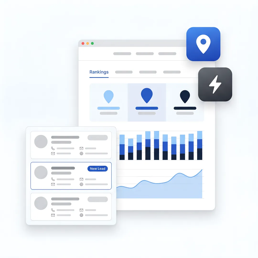 Edmonton business reviewing local SEO lead data