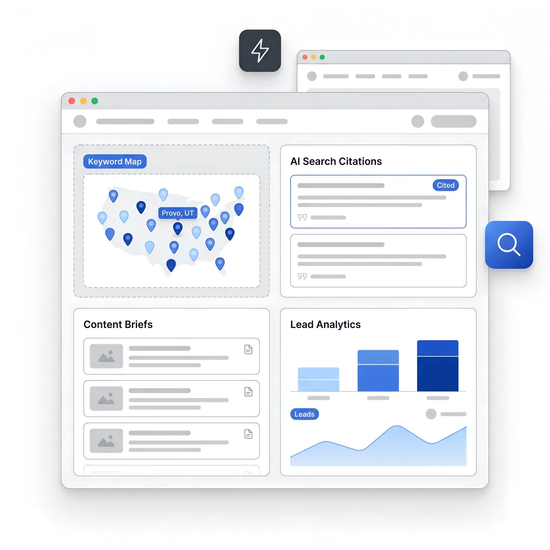 SEO strategist reviewing AI search analytics