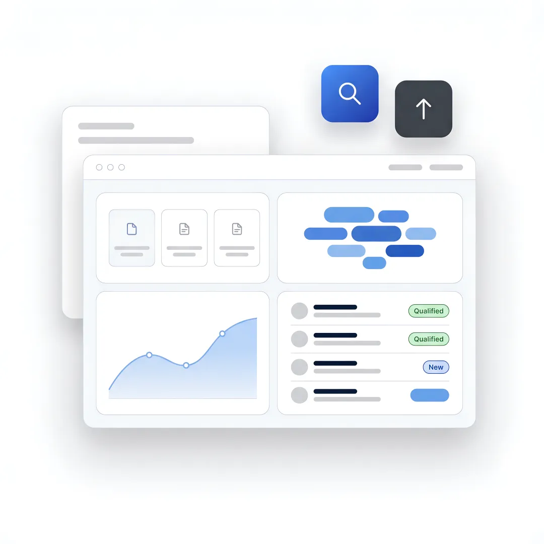 AI SEO workflow dashboard