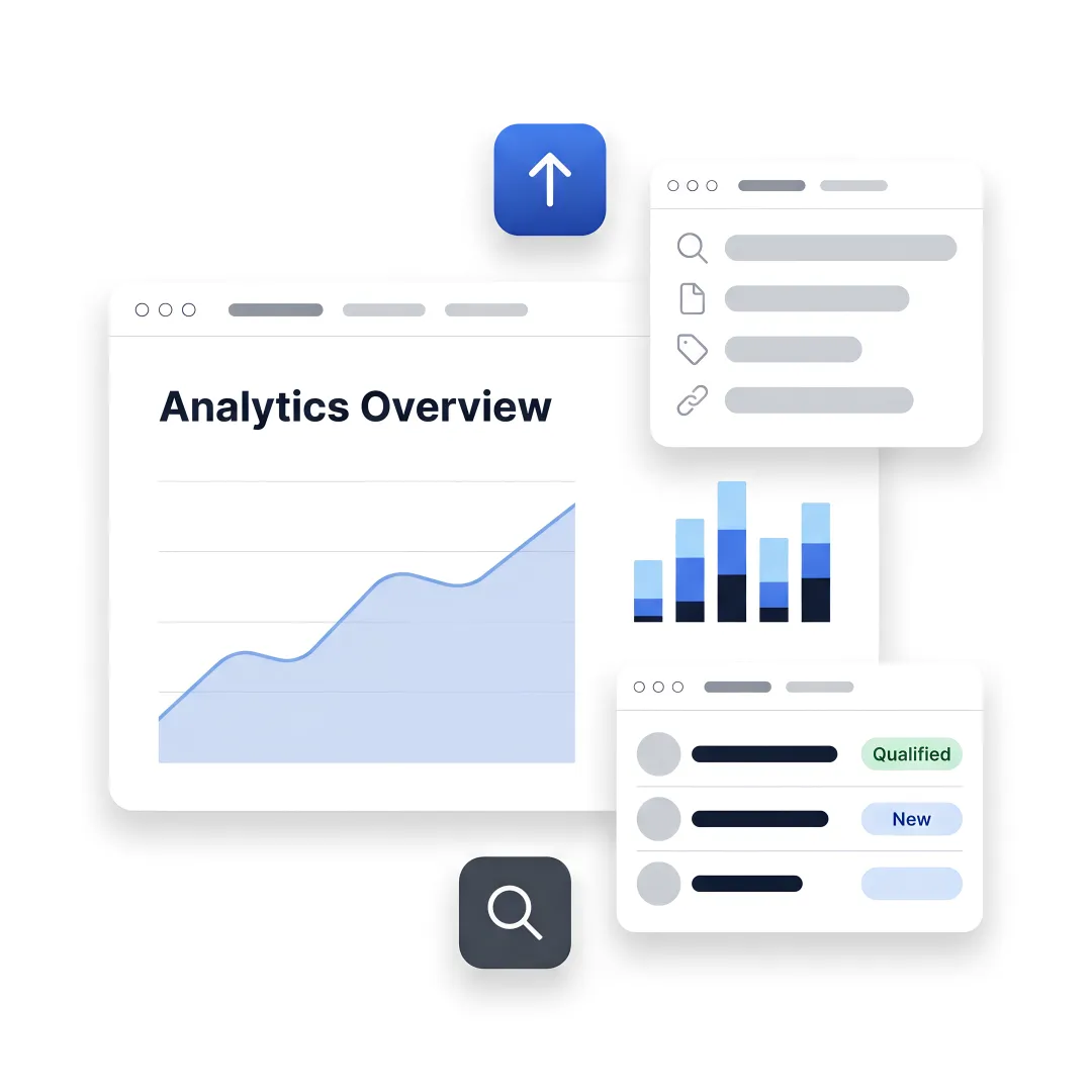 SEO team reviewing growth dashboard