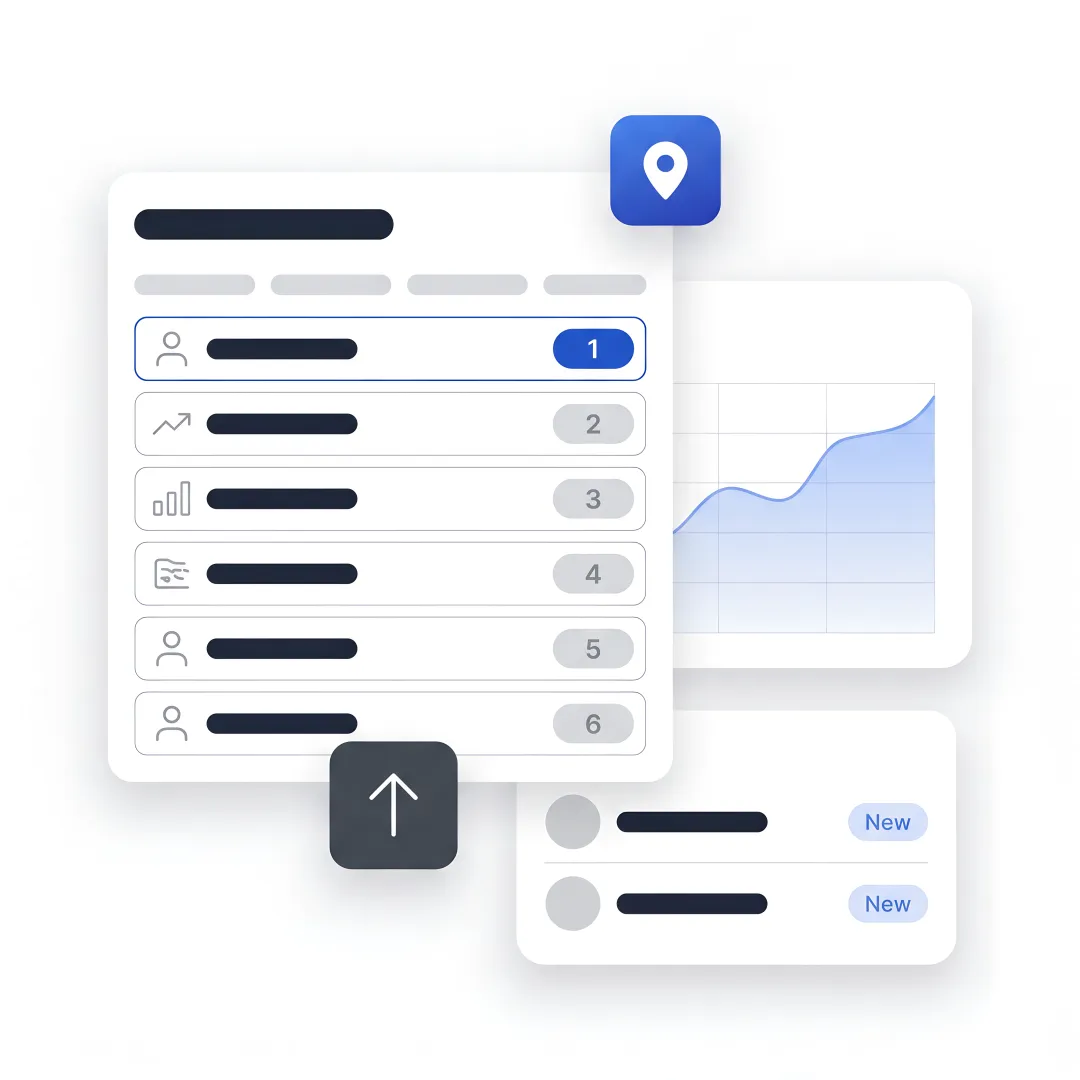 SEO specialist reviewing local search performance dashboard