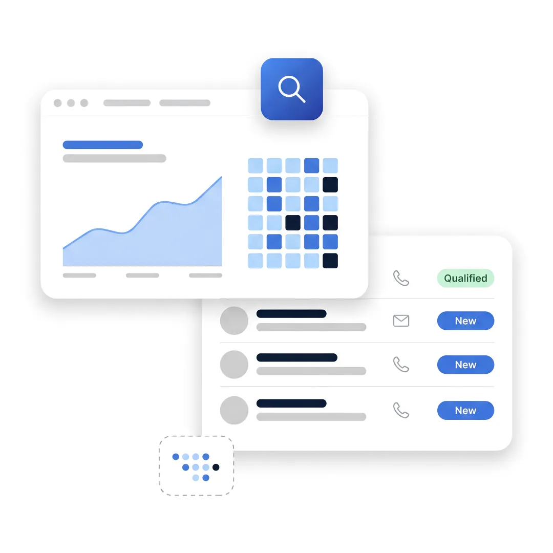 SEO strategist reviewing Tampa search growth dashboard