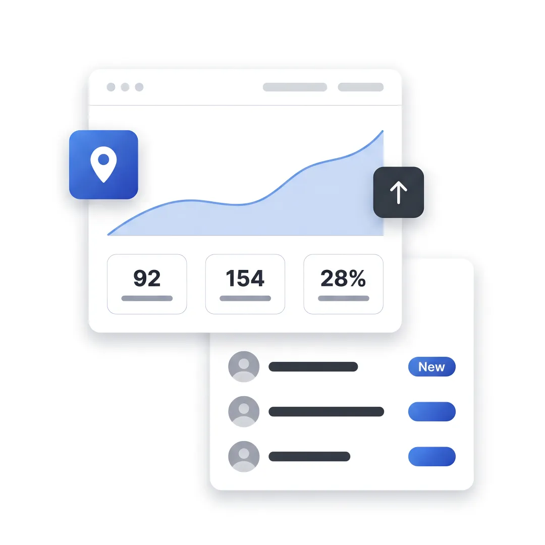Fern Park business owner reviewing local SEO dashboard