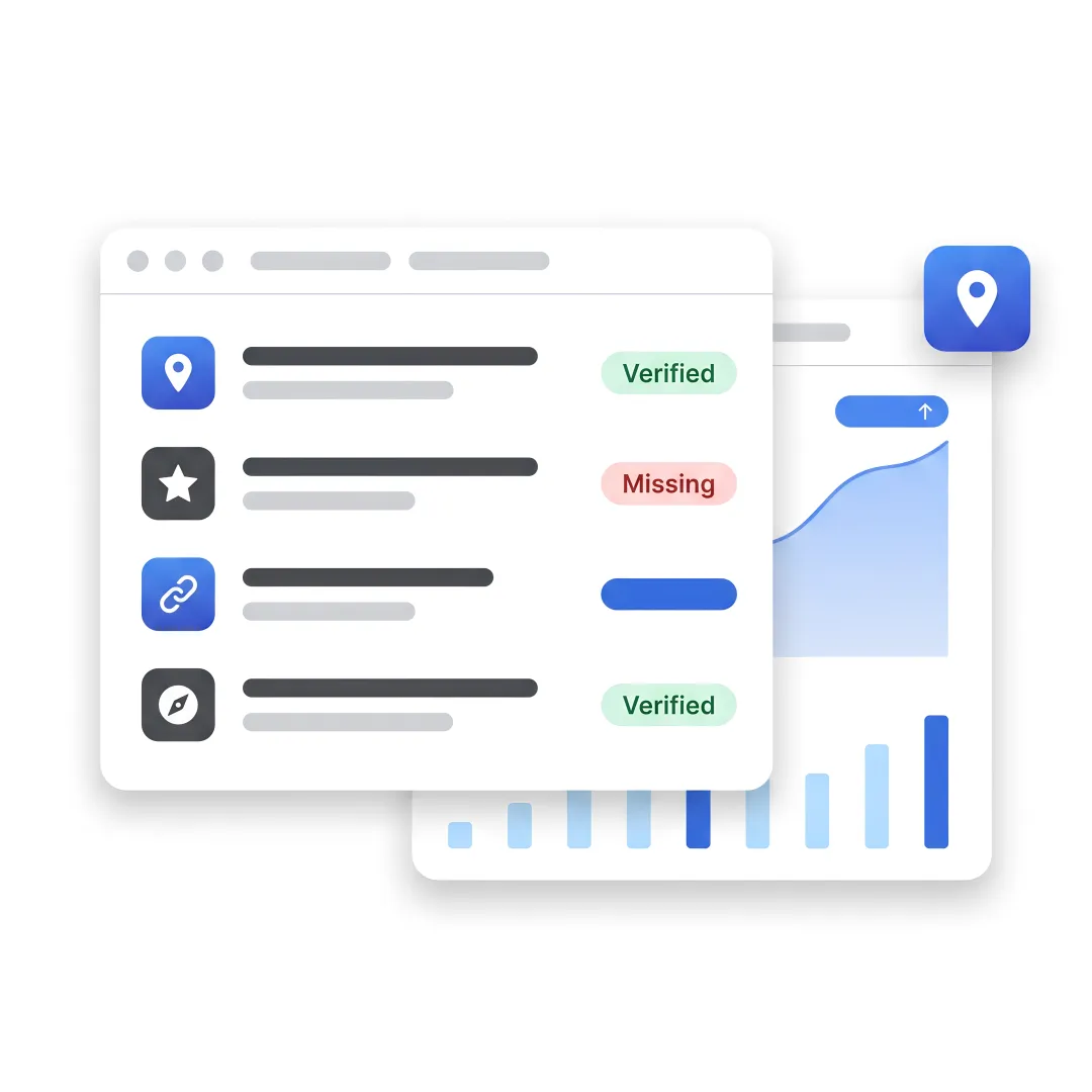 Business listing management dashboard