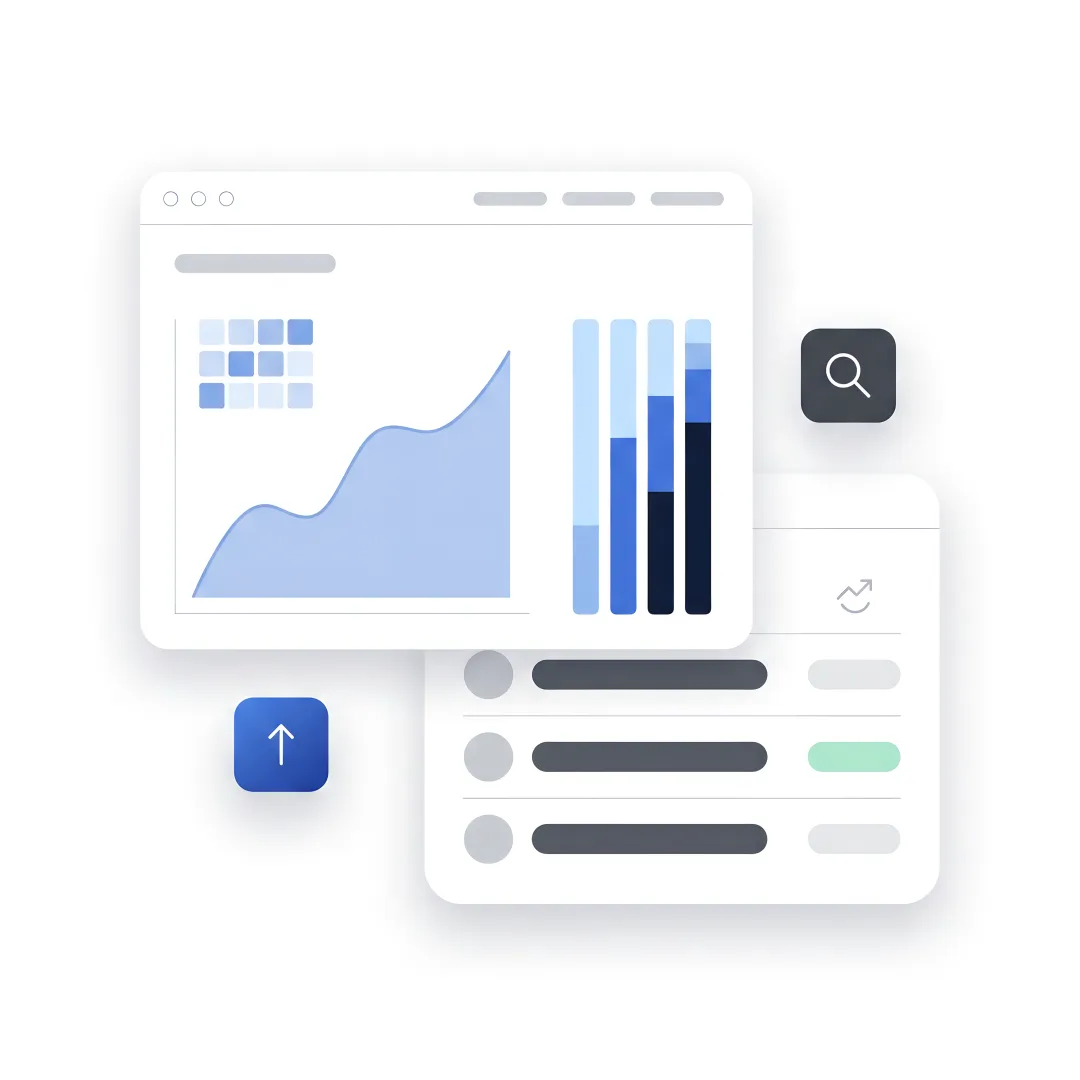 SEO visibility dashboard on laptop