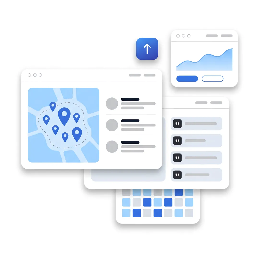 SEO strategist reviewing local search analytics