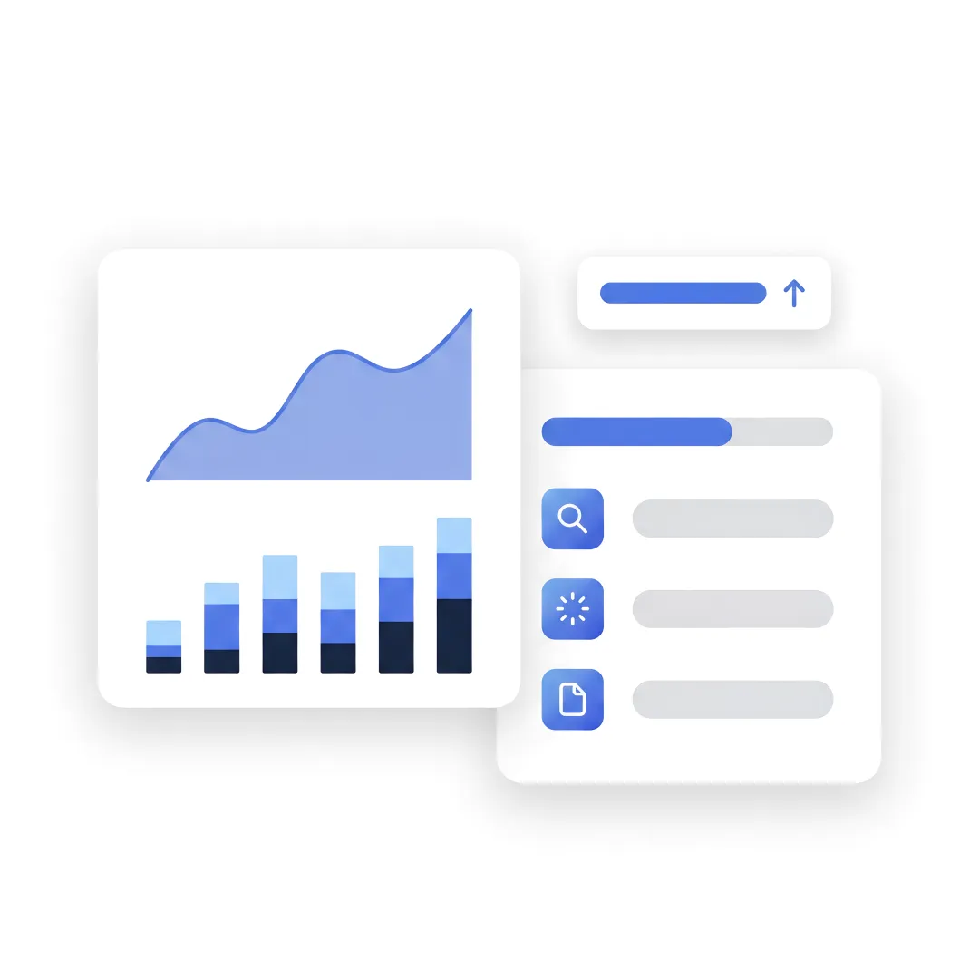 SEO team reviewing search growth analytics